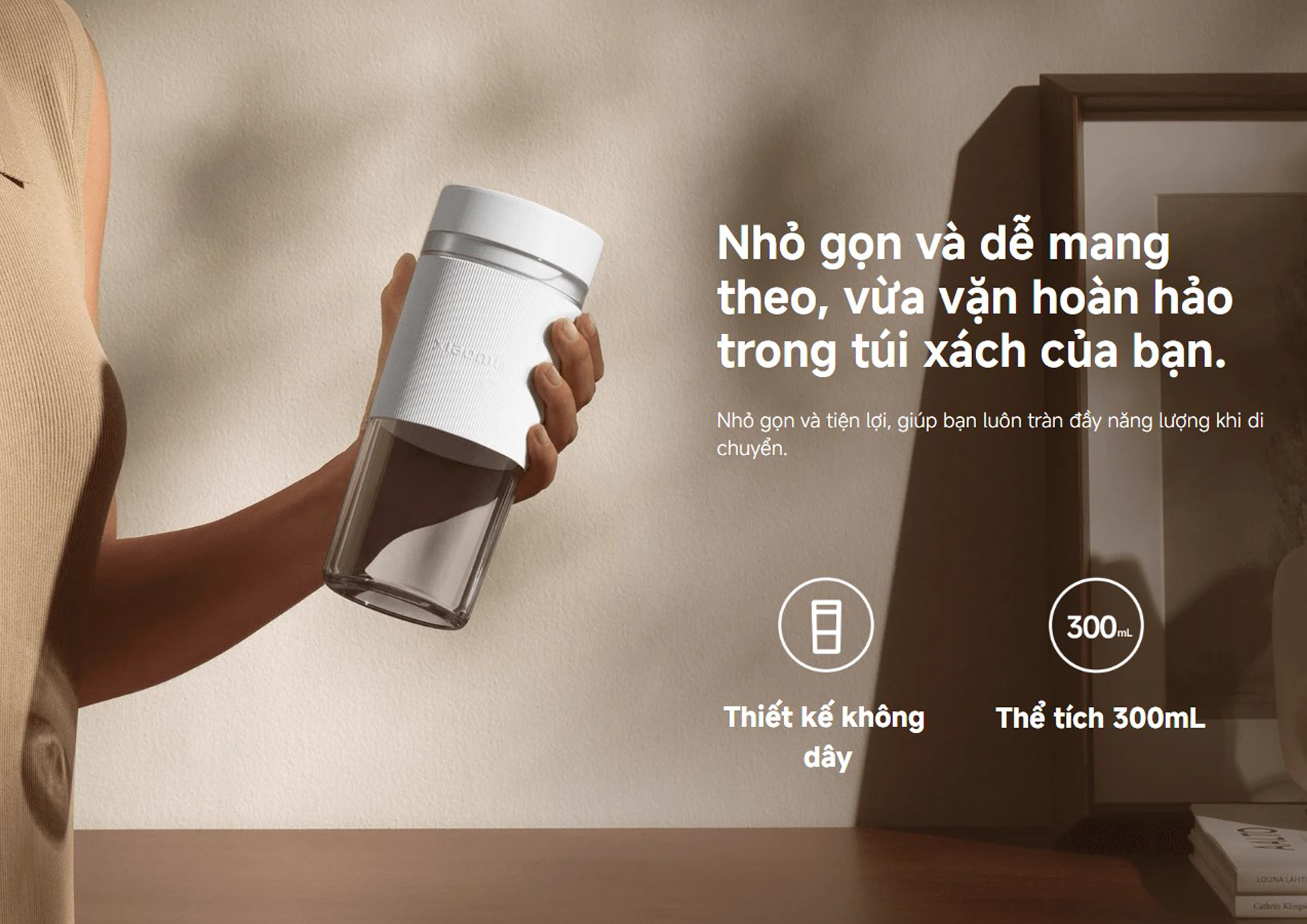 Máy xay sinh tố cầm tay Xiaomi Portable Blender 300ml XMZZB01PL - Chính hãng 10 May xay sinh to cam tay Xiaomi Portable Blender 300ml XMZZB01PL bigmivn 8