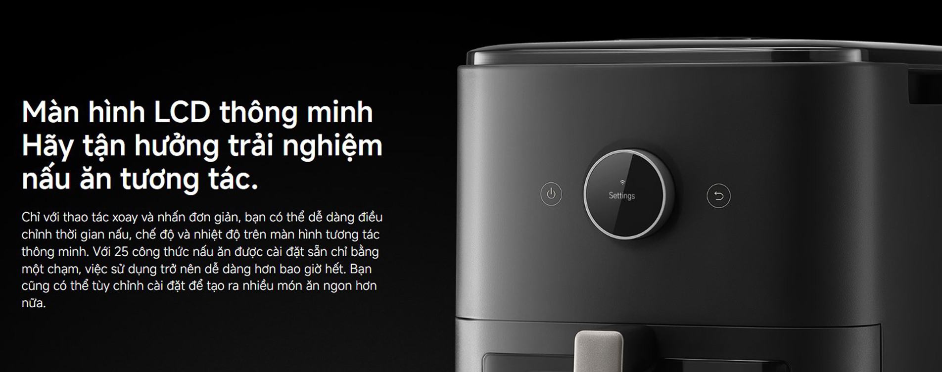 Nồi chiên không dầu Xiaomi Mijia Smart Steam Air Fryer 7L - Chính hãng 15 Noi chien khong dau Xiaomi Mijia Smart Steam Air Fryer 7L bigmivn 10