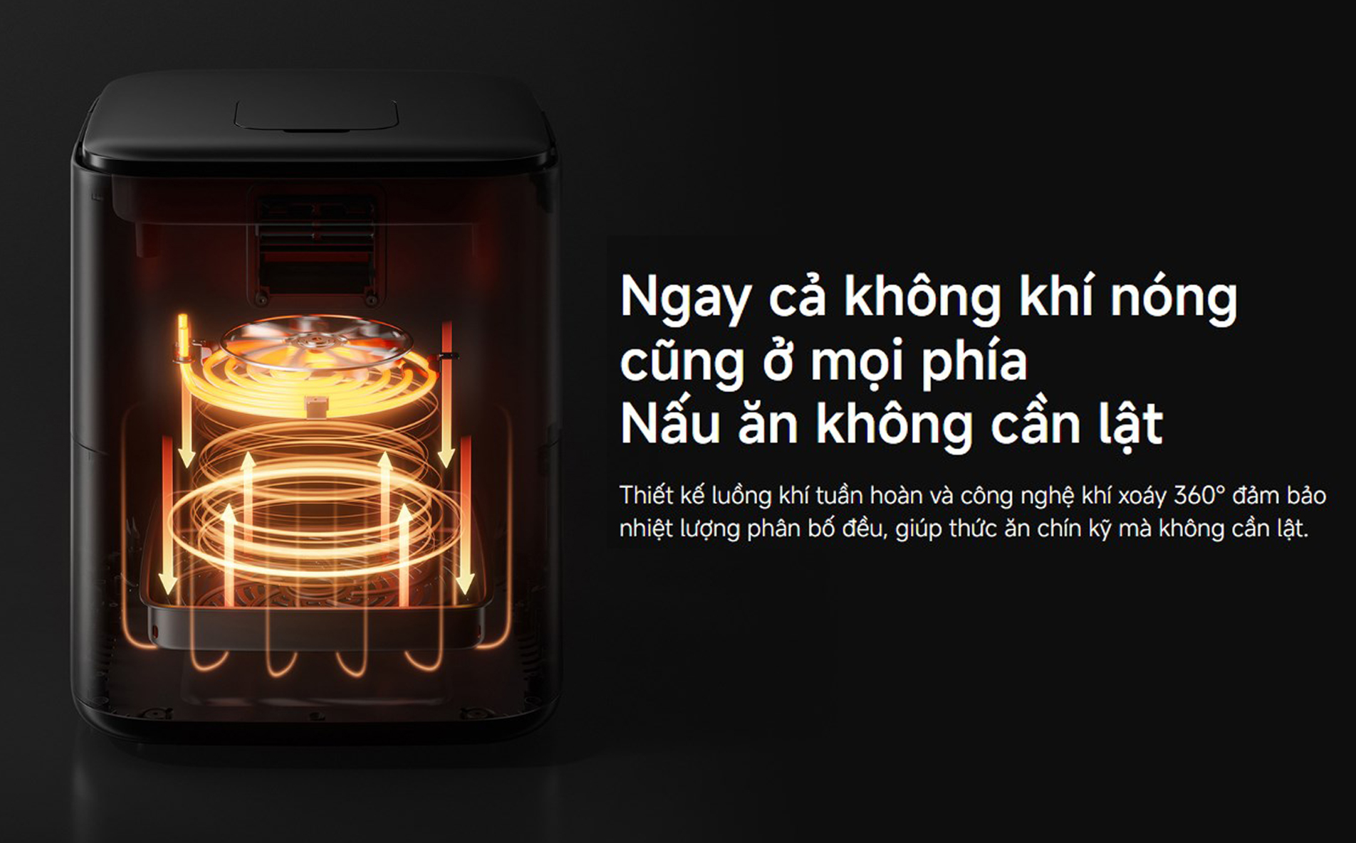 Nồi chiên không dầu Xiaomi Mijia Smart Steam Air Fryer 7L - Chính hãng 12 Noi chien khong dau Xiaomi Mijia Smart Steam Air Fryer 7L bigmivn 11