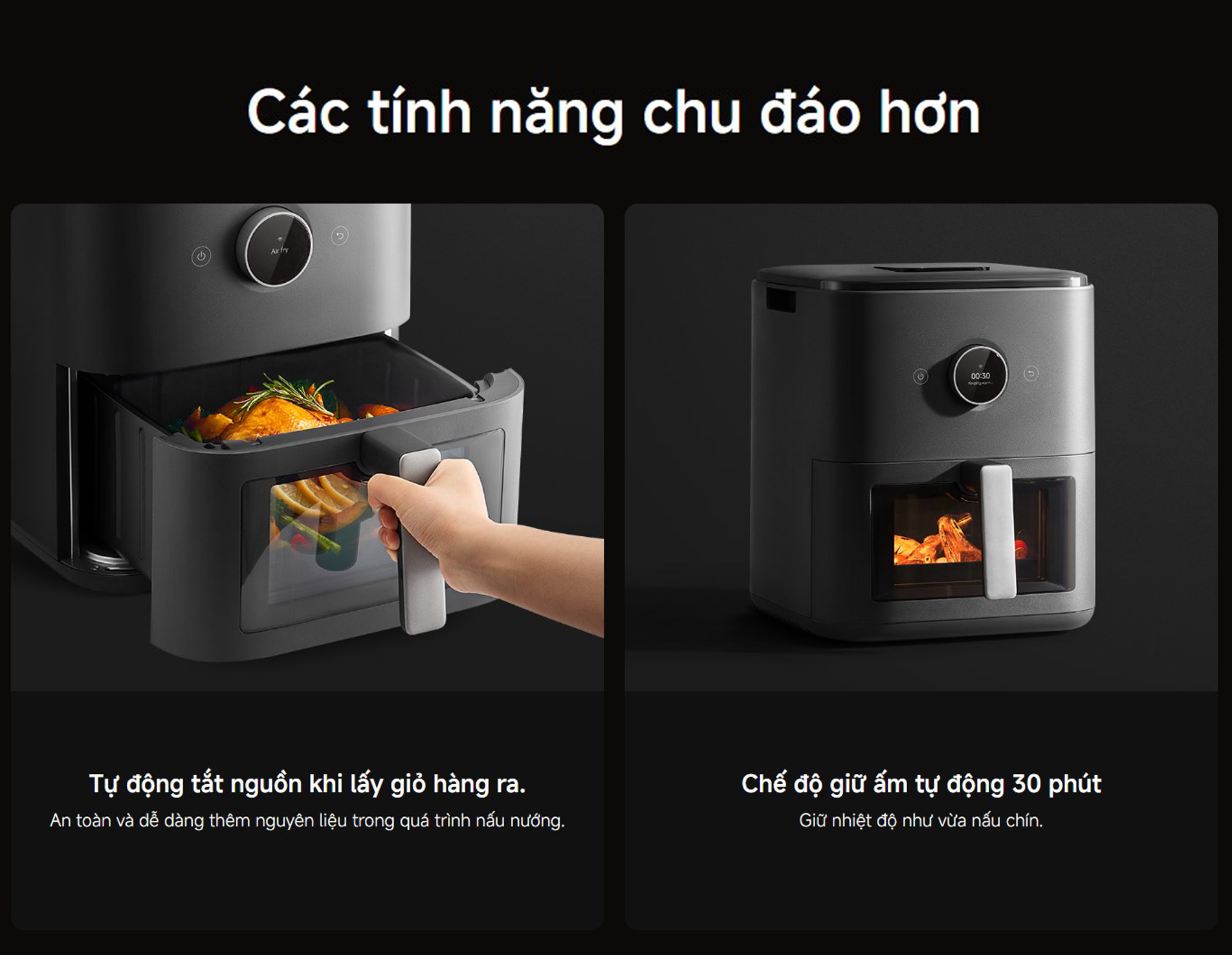 Nồi chiên không dầu Xiaomi Mijia Smart Steam Air Fryer 7L - Chính hãng 19 Noi chien khong dau Xiaomi Mijia Smart Steam Air Fryer 7L bigmivn 15