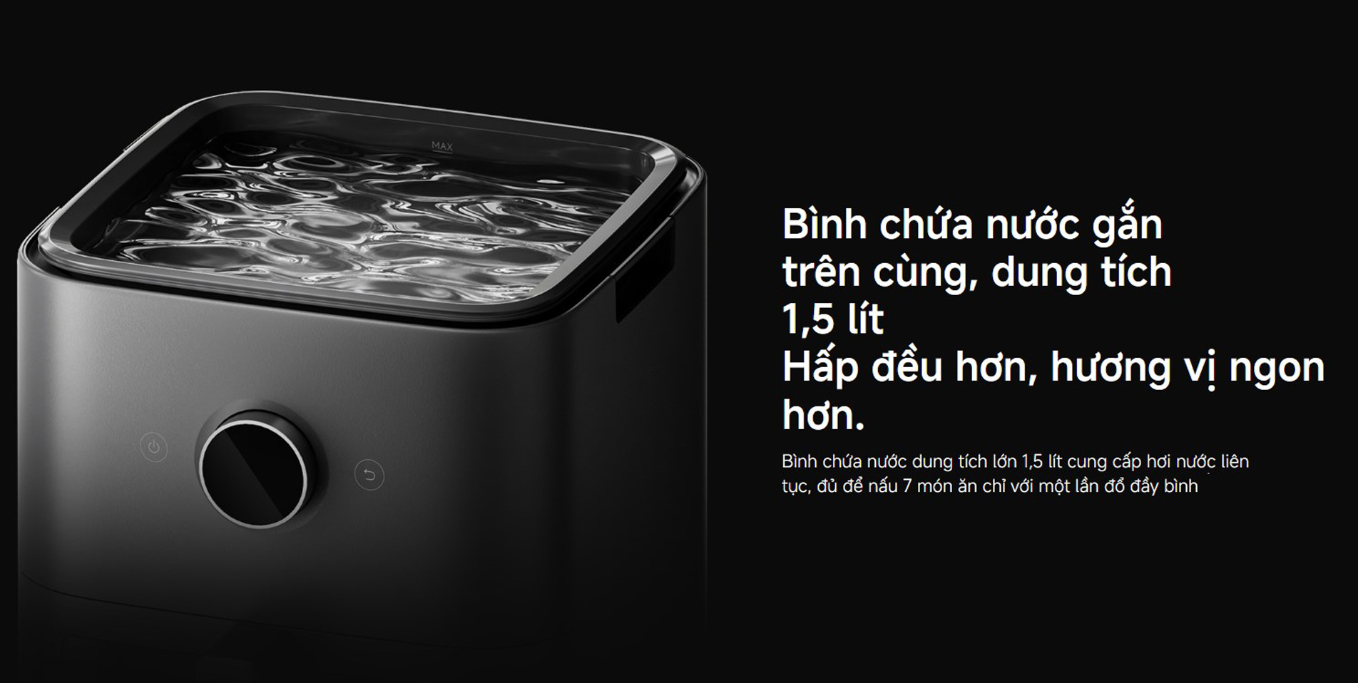 Nồi chiên không dầu Xiaomi Mijia Smart Steam Air Fryer 7L - Chính hãng 10 Noi chien khong dau Xiaomi Mijia Smart Steam Air Fryer 7L bigmivn 2