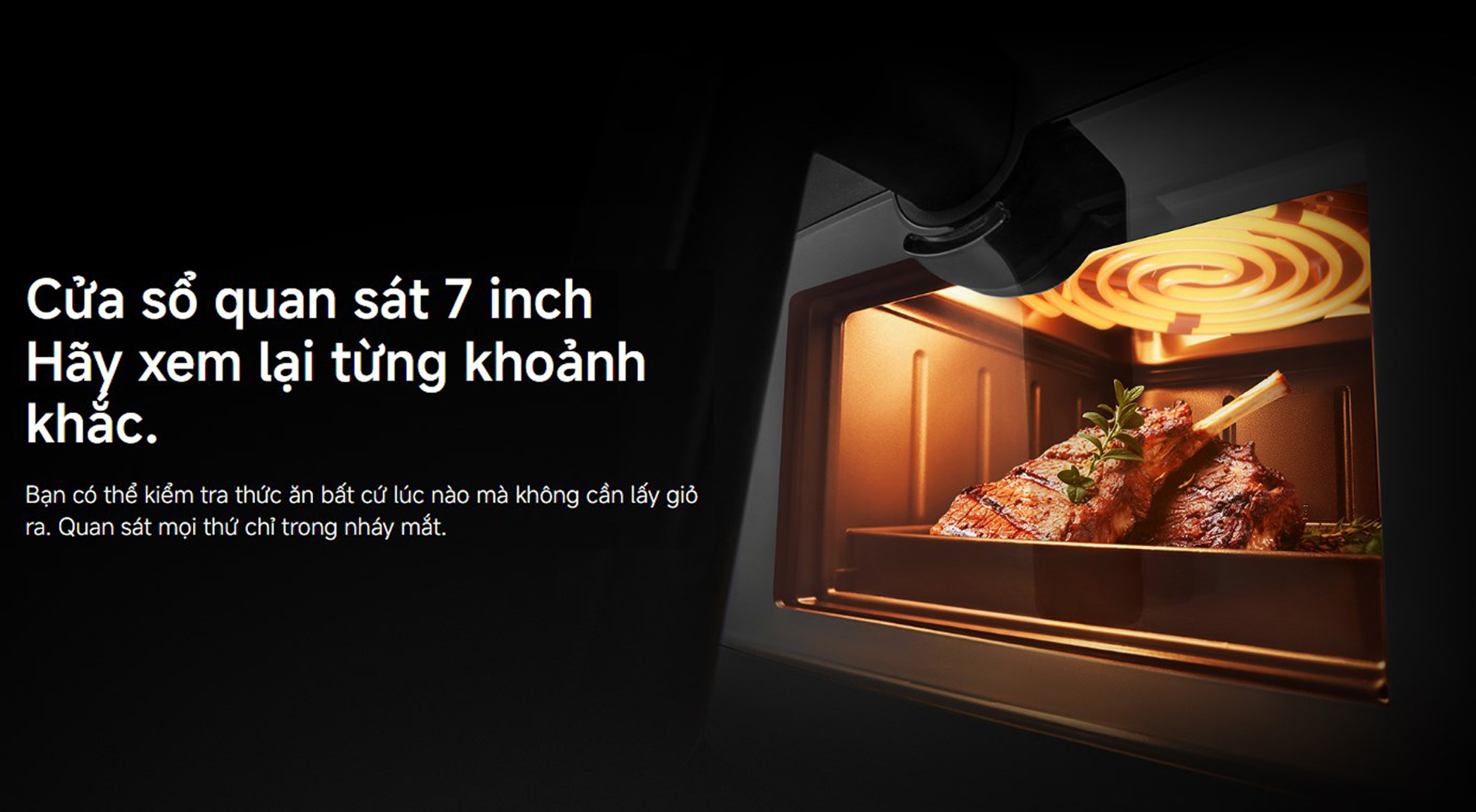 Nồi chiên không dầu Xiaomi Mijia Smart Steam Air Fryer 7L - Chính hãng 14 Noi chien khong dau Xiaomi Mijia Smart Steam Air Fryer 7L bigmivn 8