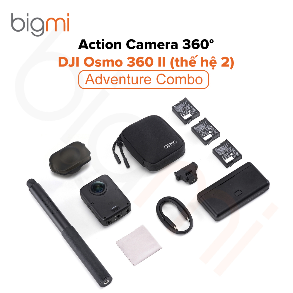 Action Camera 360° DJI Osmo 360 II Adventure Combo (thế hệ 2)