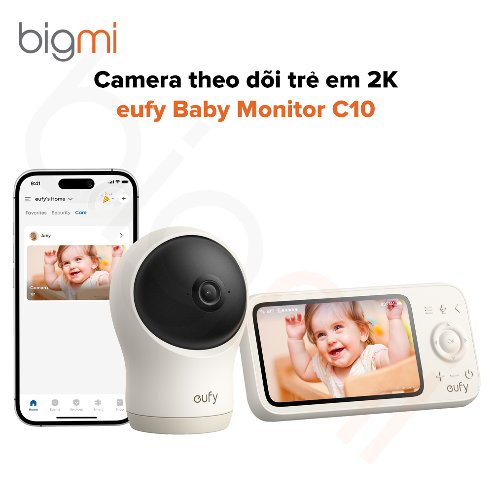 Camera theo dõi trẻ em 2K eufy Baby Monitor C10