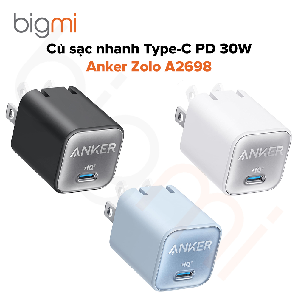 Củ sạc nhanh Type-C PD 30W Anker Zolo A2698