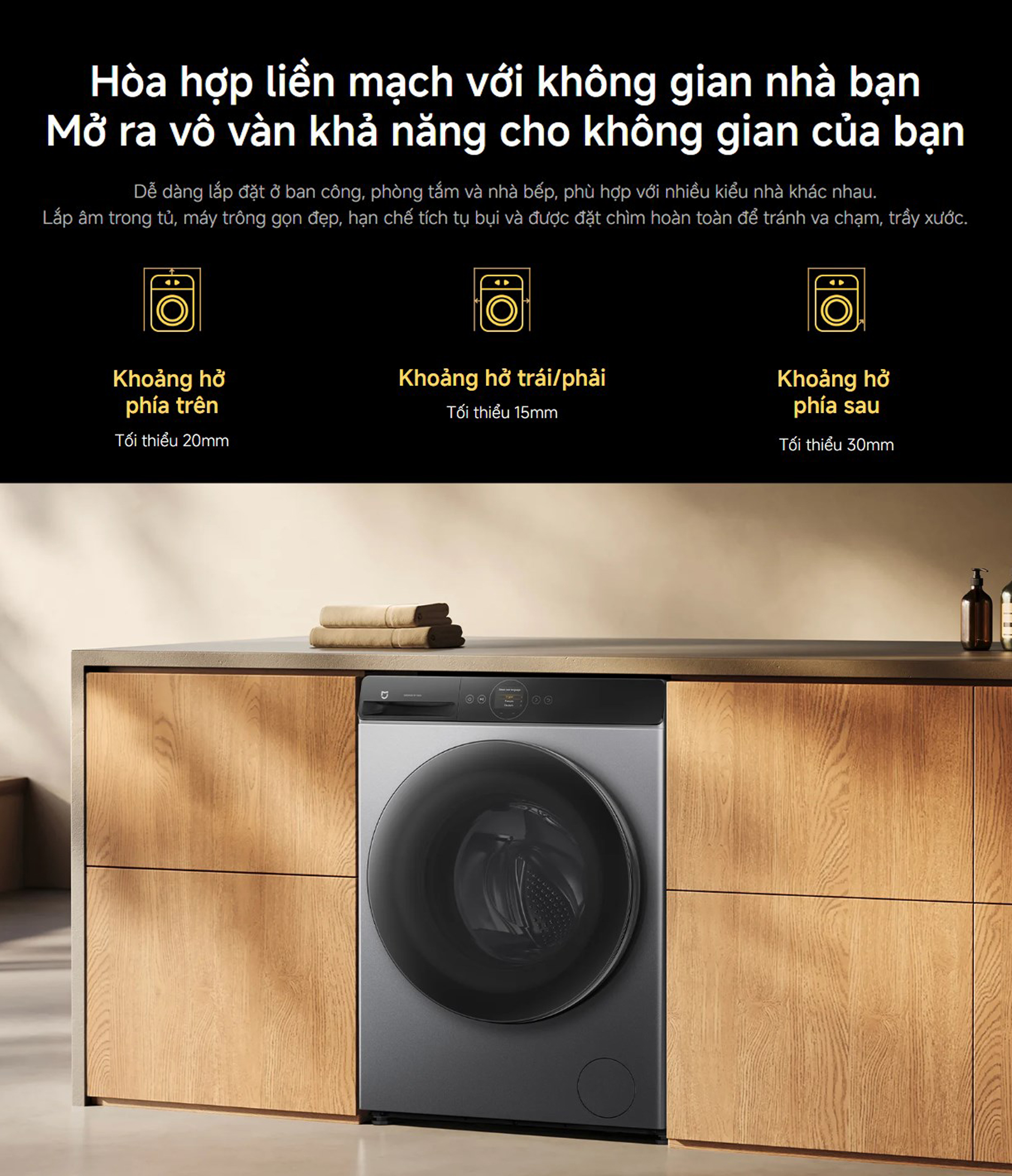 Máy giặt sấy cửa trước Xiaomi Mijia Pro 12.5kg, sấy 8kg 2026 WD125MJA12VN - Bản quốc tế 20 May giat say cua truoc Xiaomi Mijia Pro 12.5kg say 8kg 2026 bigmivn 16