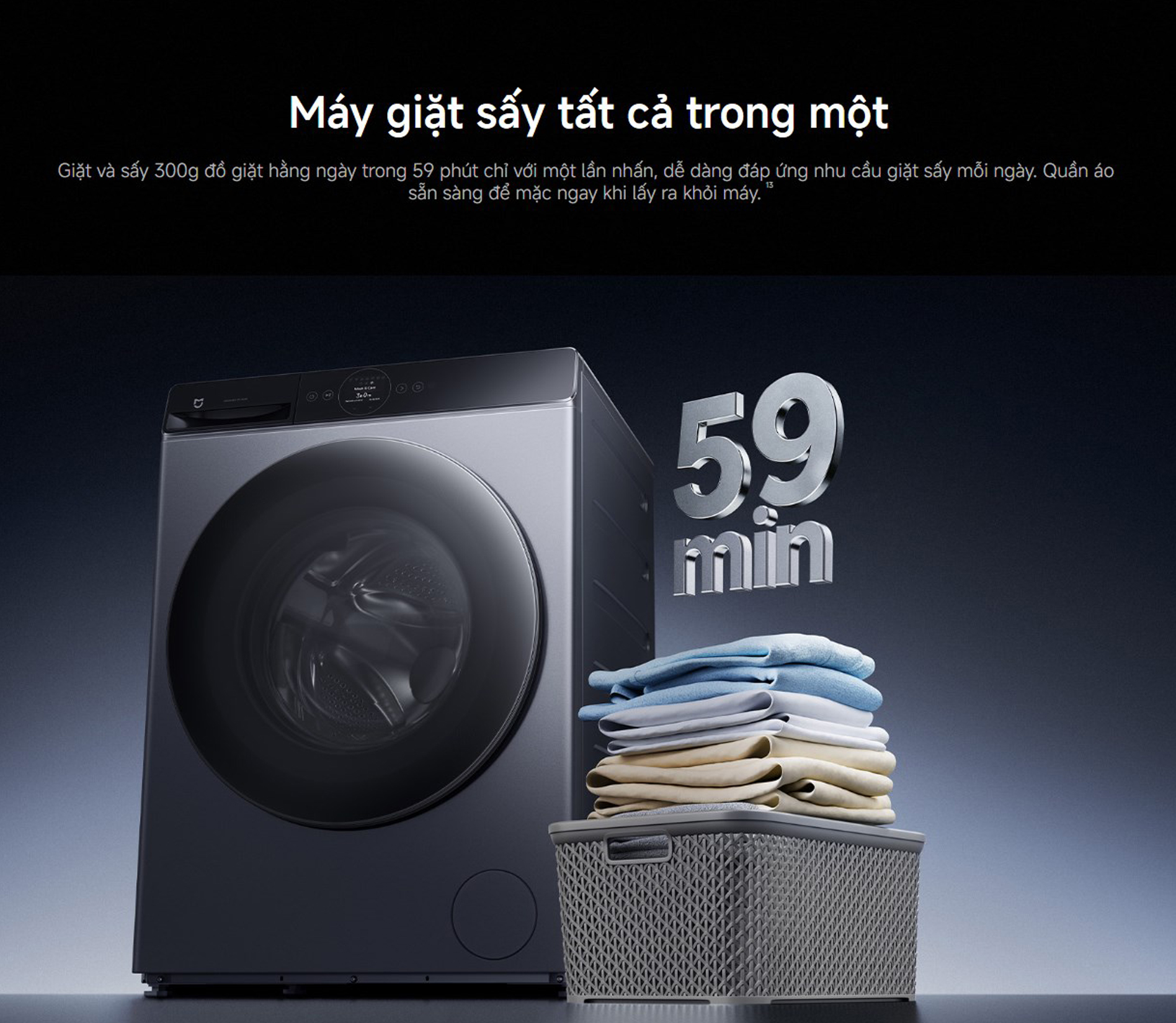 Máy giặt sấy cửa trước Xiaomi Mijia Pro 12.5kg, sấy 8kg 2026 WD125MJA12VN - Bản quốc tế 11 May giat say cua truoc Xiaomi Mijia Pro 12.5kg say 8kg 2026 bigmivn 9