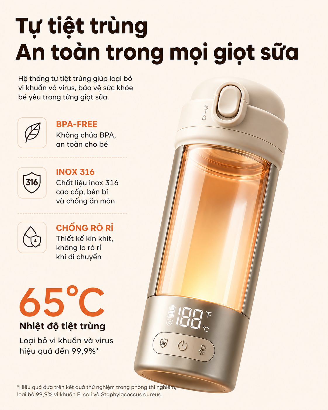 Máy hâm sữa di động ANKER Eufy E10 (Eufy Portable Milk Warmer E10) - Chính hãng 4 May ham sua di dong Eufy E10 Eufy Portable Milk Warmer E10 bigmivn 1