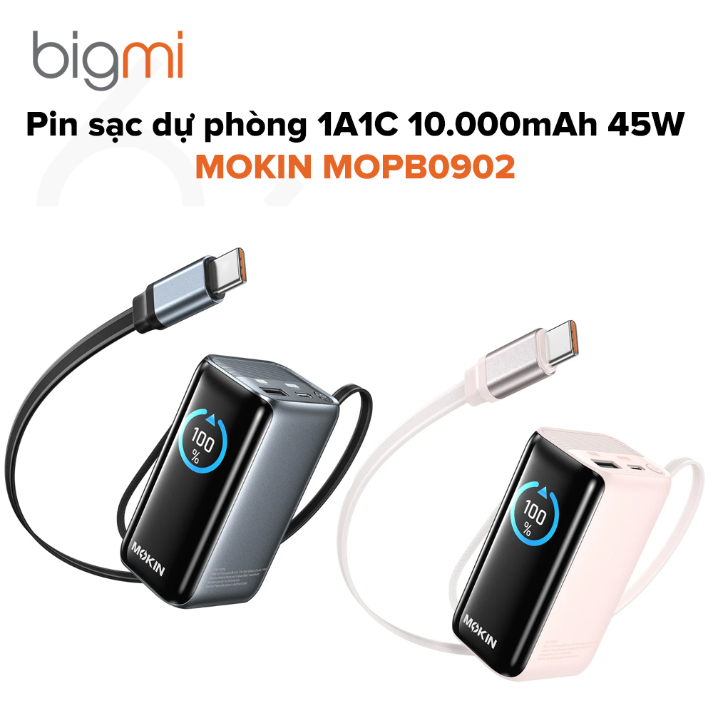 Pin sạc dự phòng MOKIN MOPB0902 1A1C 10.000mAh 45W