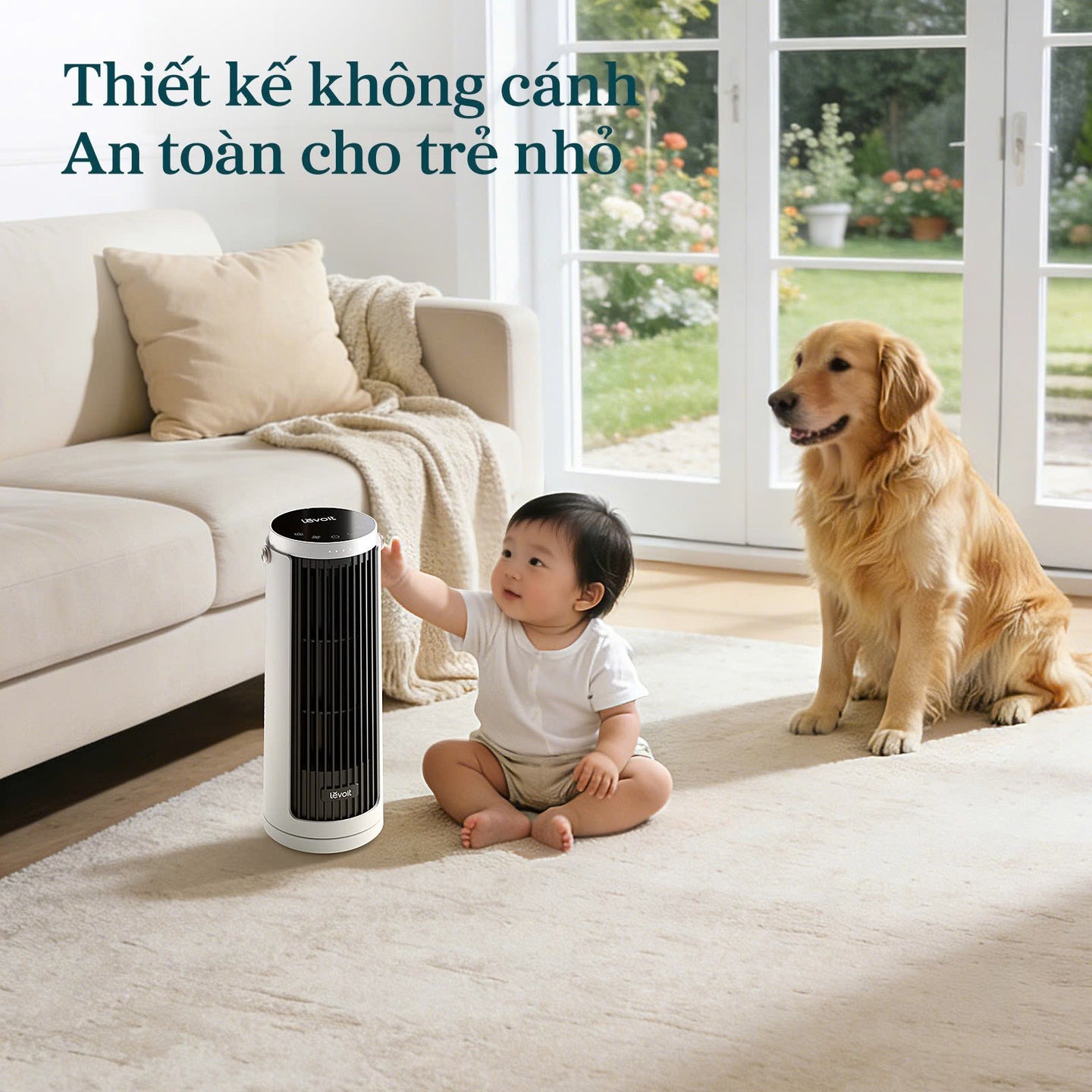 Quạt tháp Levoit Mini Windi 12W LTF-F132-WEU - Chính hãng 3 Quat thap Levoit Mini Windi 12W LTF F132 WEU bigmivn 7