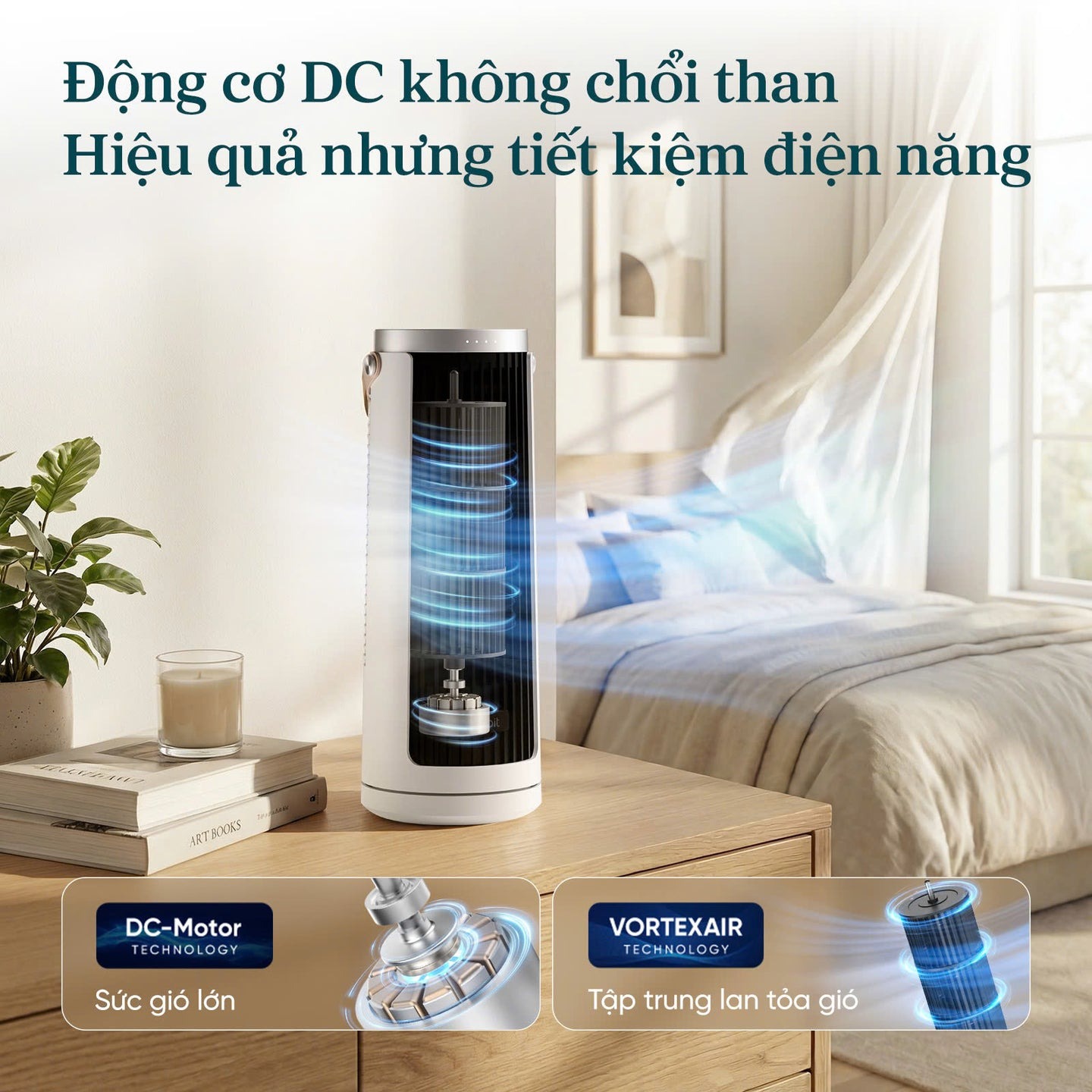 Quạt tháp Levoit Mini Windi 12W LTF-F132-WEU - Chính hãng 5 Quat thap Levoit Mini Windi 12W LTF F132 WEU bigmivn 9