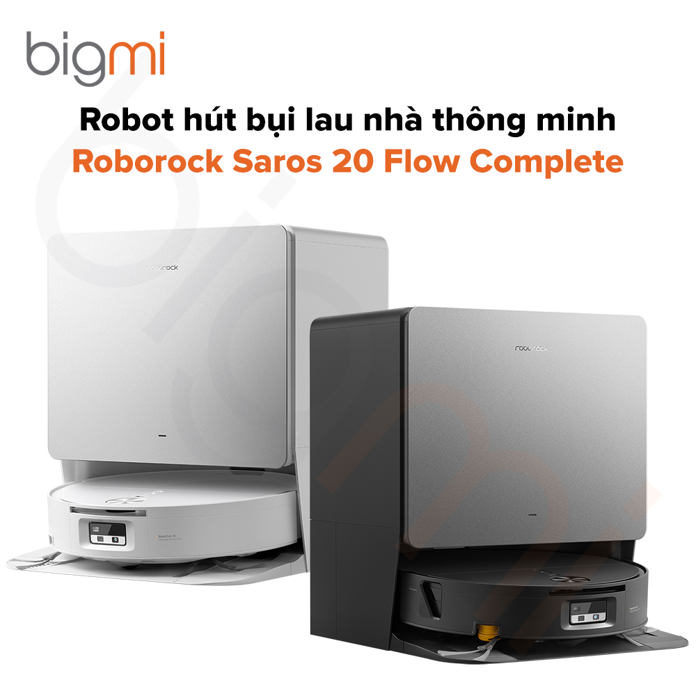 Robot hút bụi lau nhà Roborock Saros 20 Flow Complete – Chính hãng