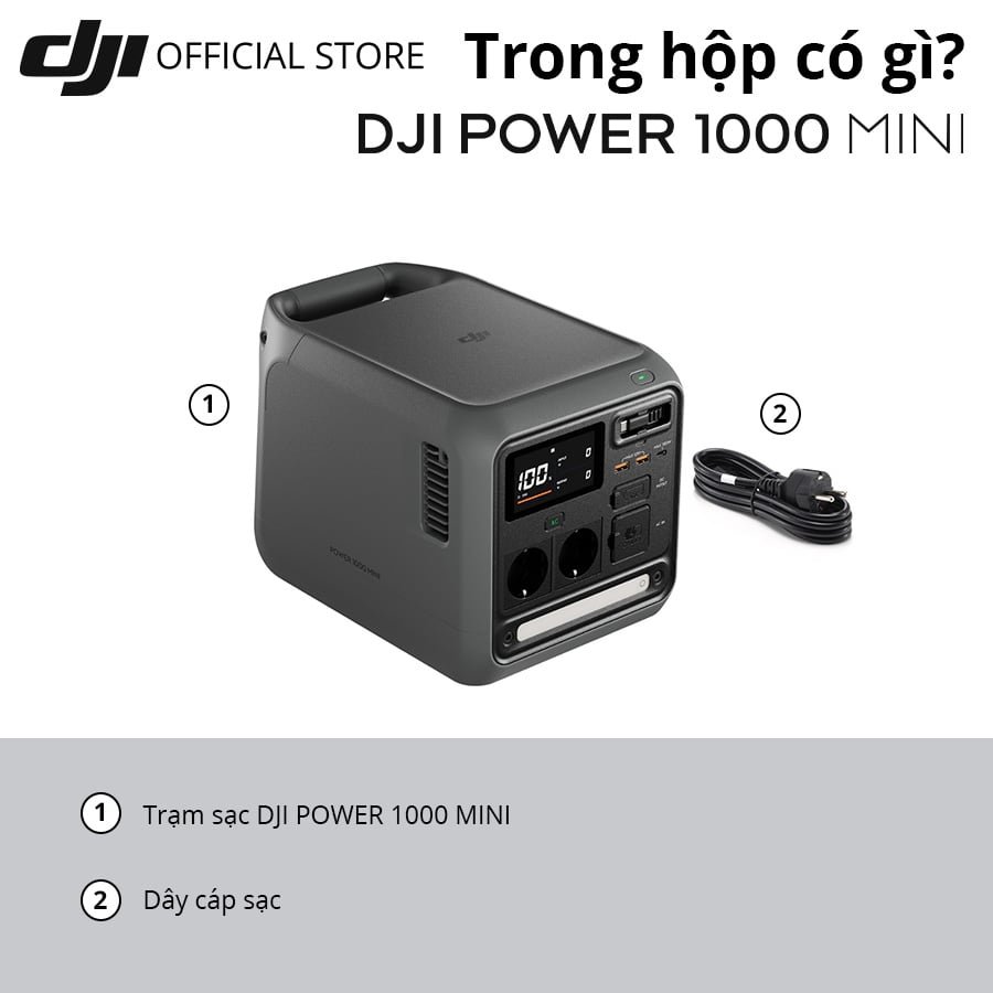 Trạm sạc di động DJI Power 1000 Mini - Chính hãng 12 Tram sac di dong DJI Power 1000 Mini bigmivn 1