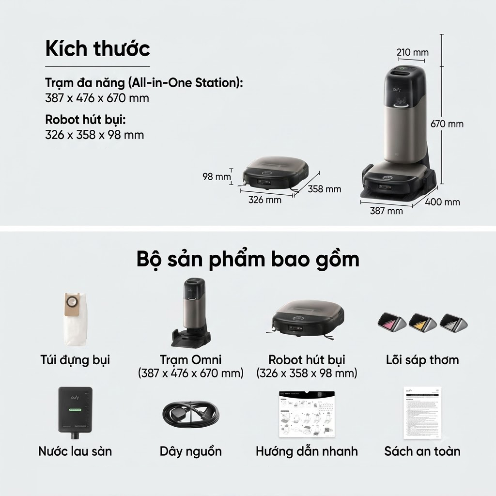Robot hút bụi ANKER eufy Omni S2 - Bản Quốc Tế 26 kich thuoc Robot hut bui eufy Omni S2 bigmivn 2