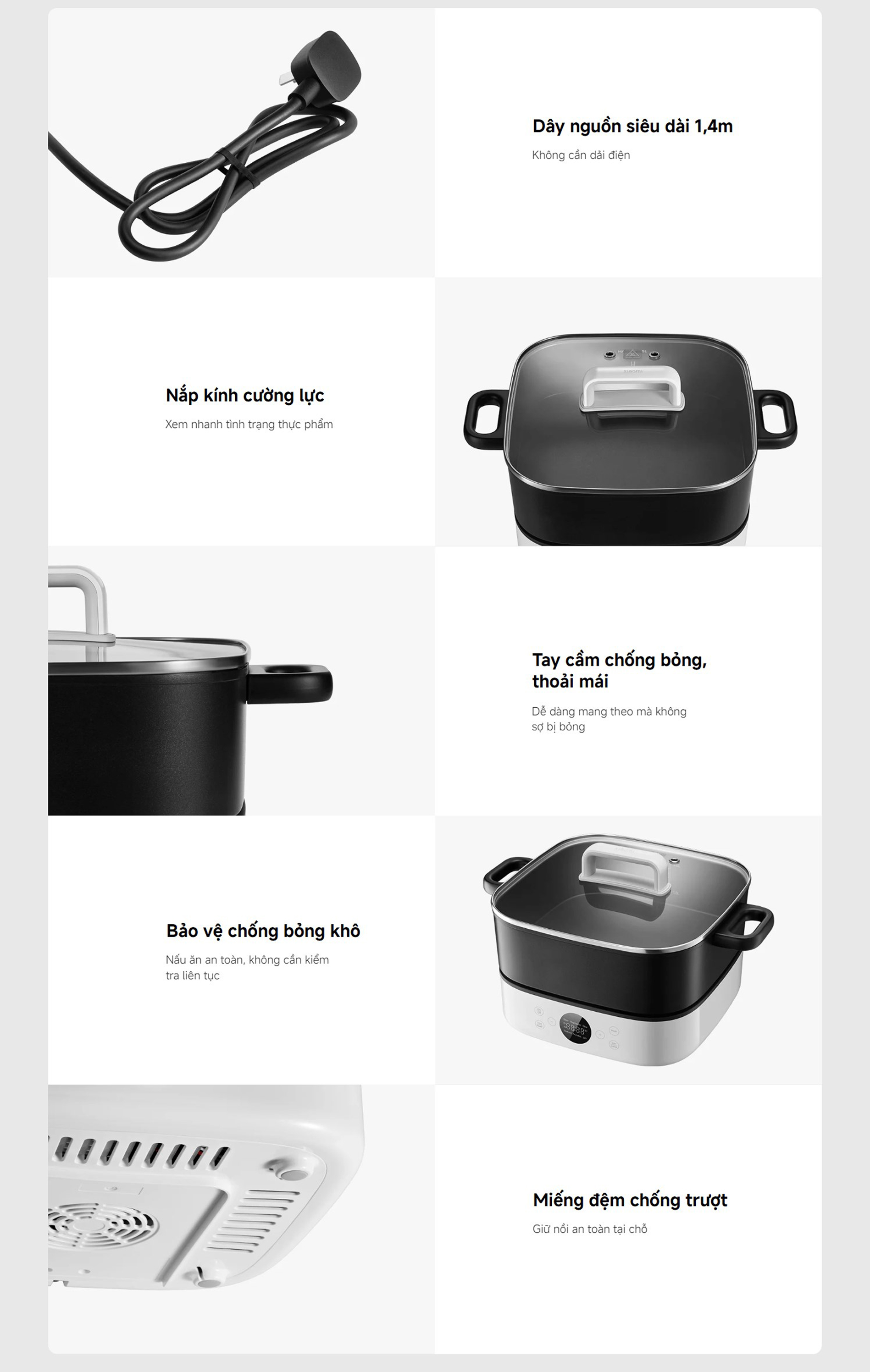 Noi lau dien da nang 6L Xiaomi Multifunctional Hot Pot Cooker MEH01 bigmivn 9